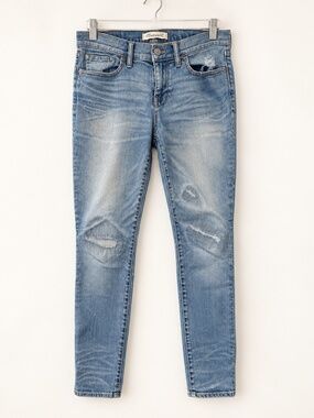 Madewell Skinny Skinny Jeans Rip and Repair Edition Nash Wash Size 29